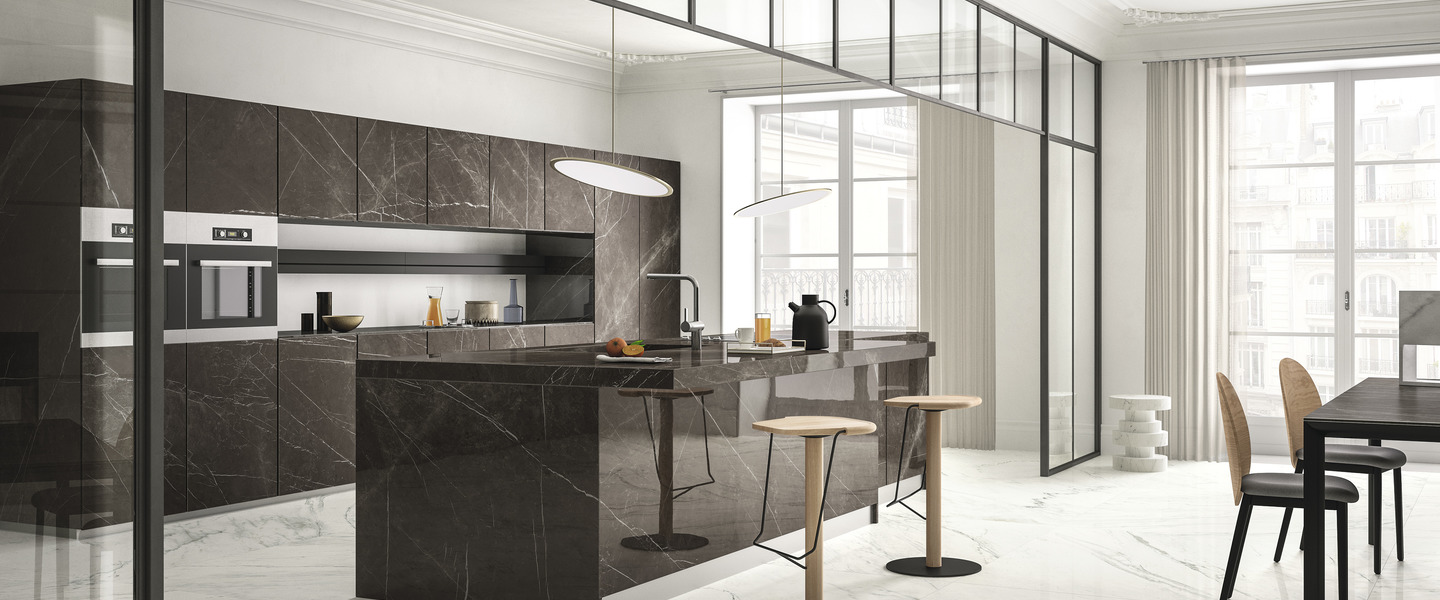 Top cucina Effetto Marmo pietra grey