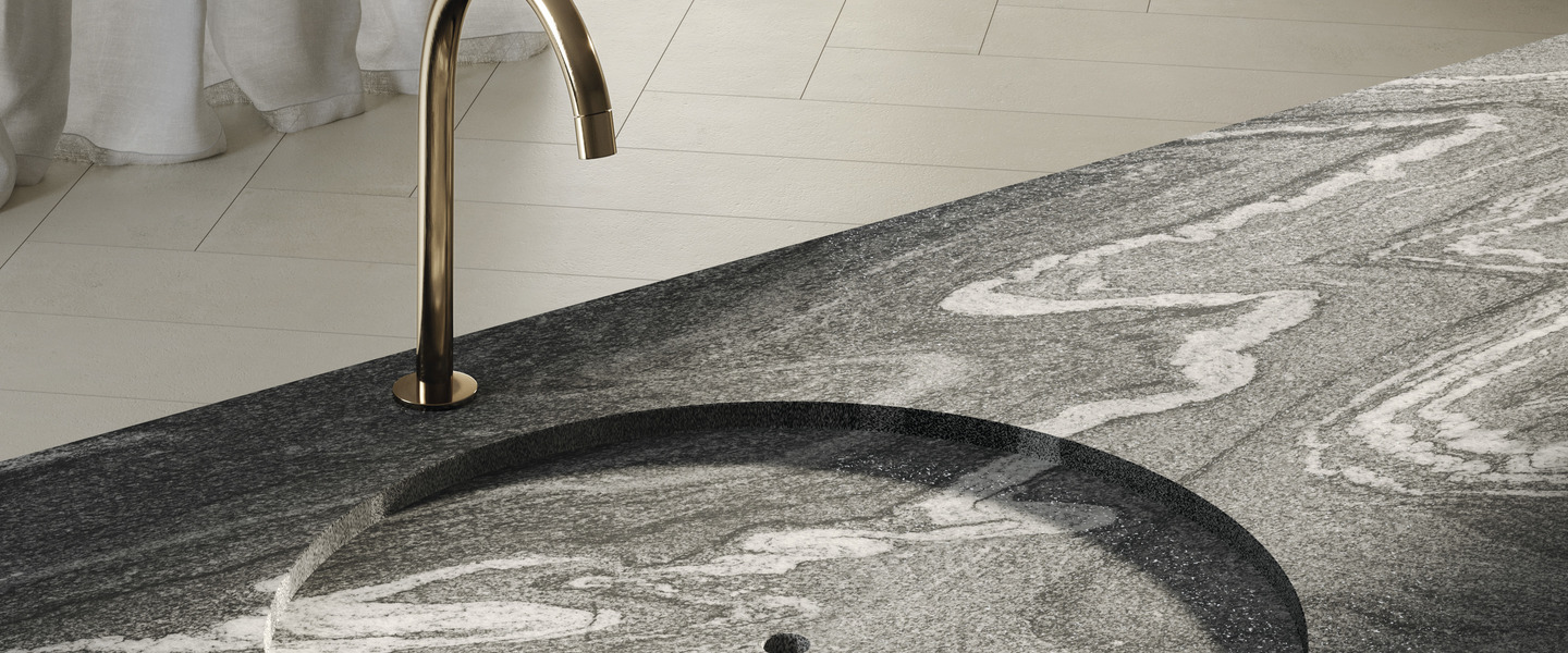 Top cucina Effetto Marmo silver wave 4d