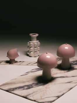 Sapienstone a Feria Hábitat Valencia 2025 Fior di Viola 4D: la ceramica come alta moda nello spazio Pinknic di Sigfrido Serra
